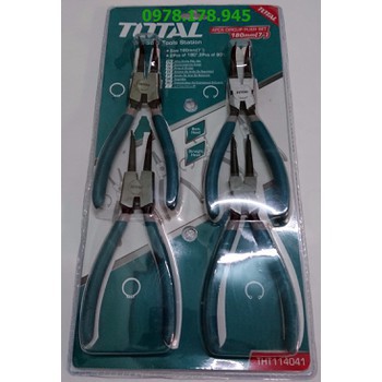 7"  Bộ kìm  mở phe 4 chi tiết Total THT114041