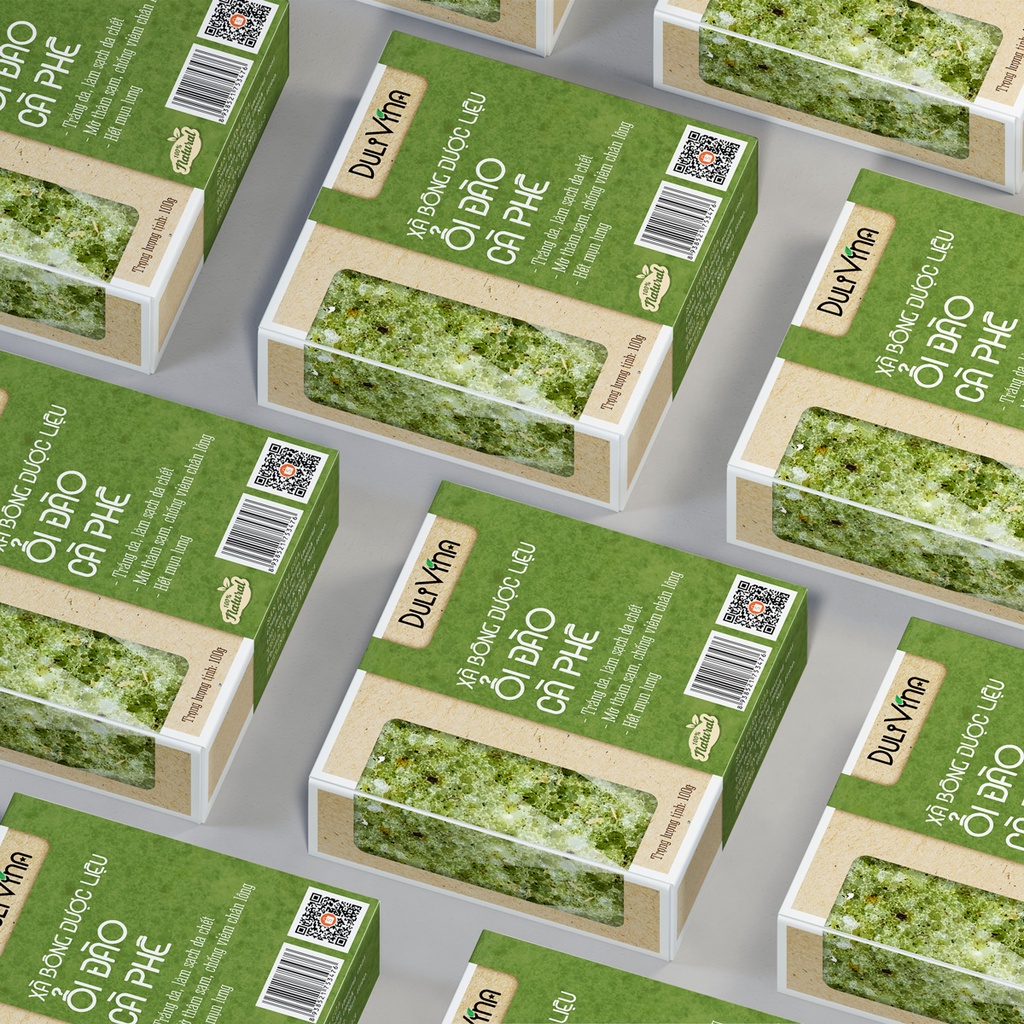 Xà bông Dược liệu DuliVina Combo Hương Ôỉ Đào Cà Phê Làm Sạch Sâu, Tẩy Tế Bào Chết Nhẹ Nhàng 100g