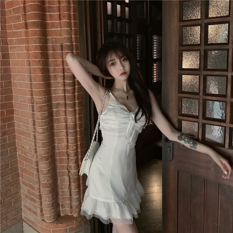 Đầm dáng xòe hai dây mini Emilyshop ulzzang
