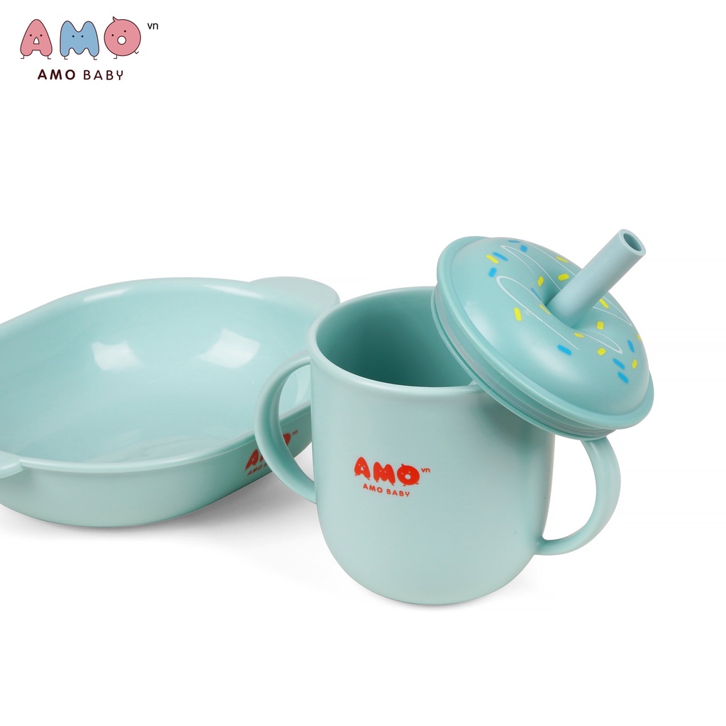 Bộ ăn dặm 6 chi tiết cho bé AMO BABY 586  - Sản phẩm chính hãng