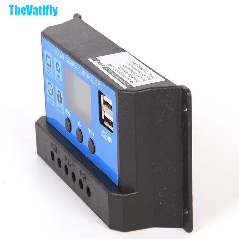 Thiết Bị Sạc Pin Năng Lượng Mặt Trời 12v / 24v 30a Pwm Lcd