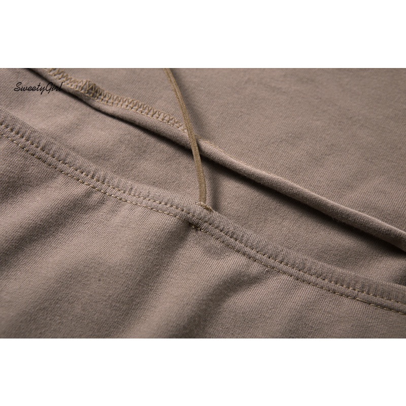 Đầm Mini Cổ Chữ V Eo Thấp Màu Trơn Thời Trang 2022 Quyến Rũ Cho Nữ