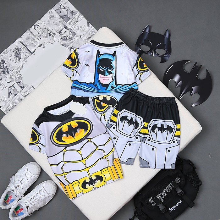 Bộ quần áo siêu nhân batman, siêu nhân người dơi cho bé trai B160 mẫu mới tặng kèm khiên và mặt nạ