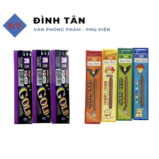 Ruột bút chì bấm gold 0.5mm, sharp lead yoyo 0.5mm - sharp lead tatomo 0.7 mm - ngòi bút chì