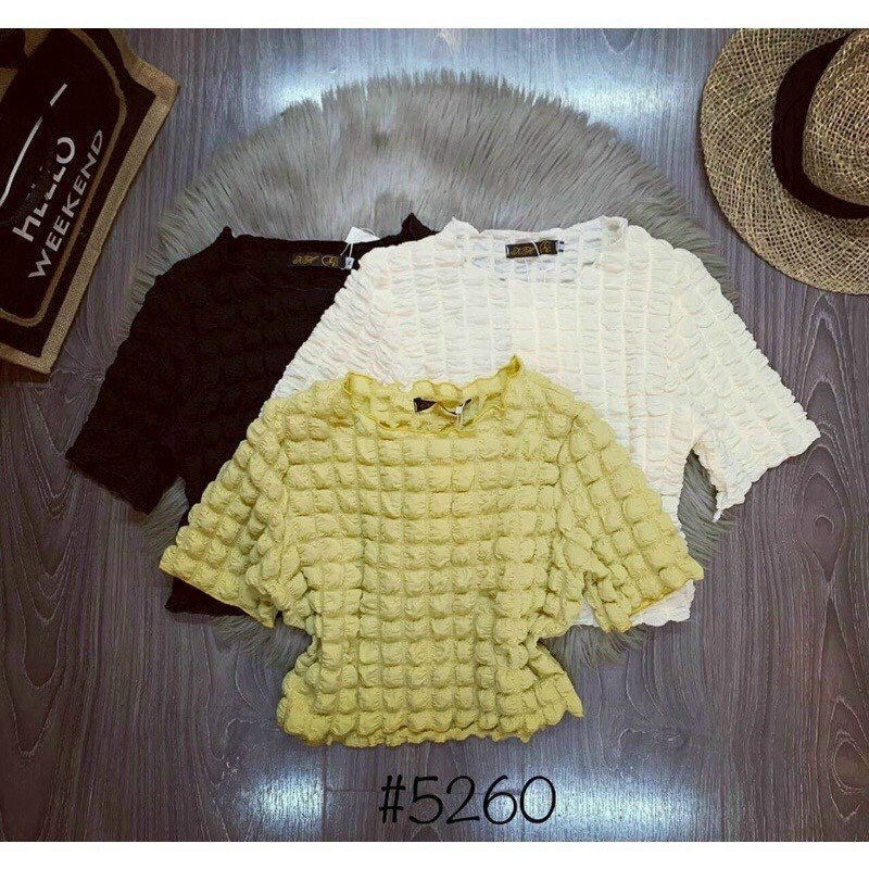 áo kiểu chất xốp cổ tròn ngắn tay túi zip xin sò