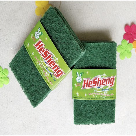 Miếng rửa bát kiêm cọ xoong nồi nhám xanh