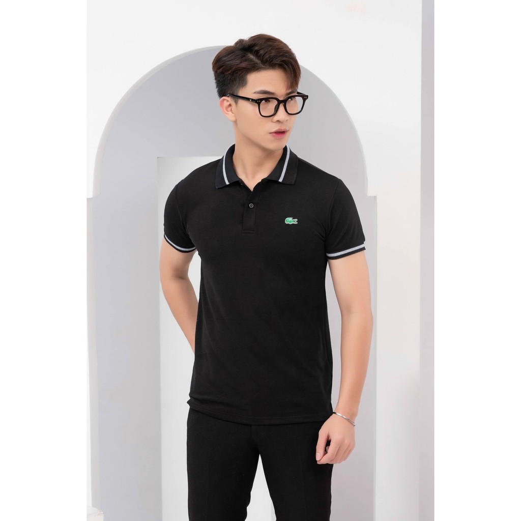 Áo polo nam cá sấu xanh