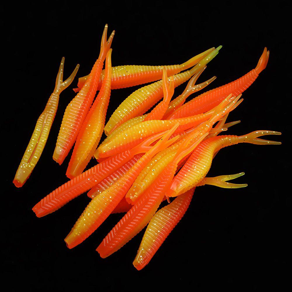 MUVAKO Bộ 20 Mồi Câu Cá Hình Giun Màu Sắc Linh Hoạt