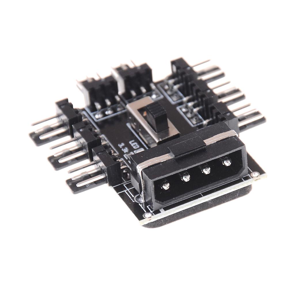 Dây Cáp Chia Cổng Quạt Tản Nhiệt Máy Tính 3Pin 12V 4PIN 1 Sang 8