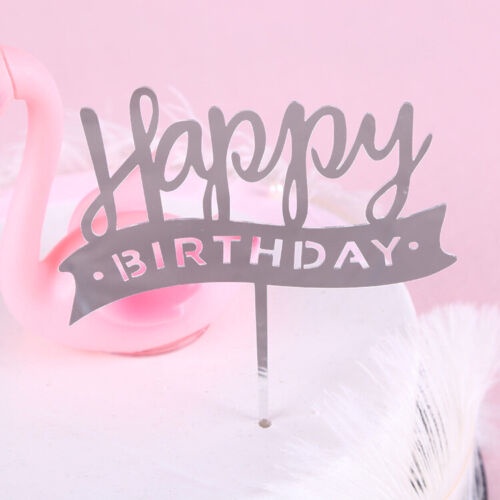 Chữ Happy Birthday Bằng Acrylic Cắm Trang Trí Bánh Kem