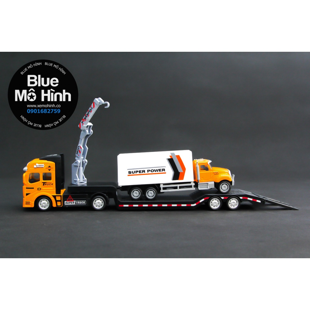 Xe mô hình xe cần cẩu container chở xe Super Power