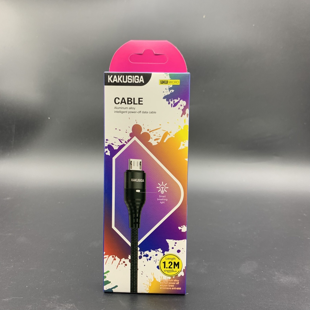 Cáp sạc tự ngắt, Dây sạc nhanh cho các dòng điện thoại Táo Samsung Oppo Có đèn Led, Sạc nhanh CHÍNH HÃNG KAKUSIG