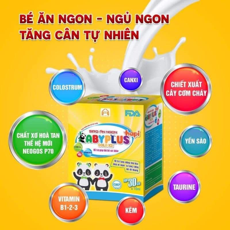 Siro Ăn Ngon Baby Plus Chính Hãng - Giúp Bé Hết Biếng Ăn, Tăng Cân Tự Nhiên, Tăng Sức Đề Kháng, Hết Táo Bón, BabyPlus