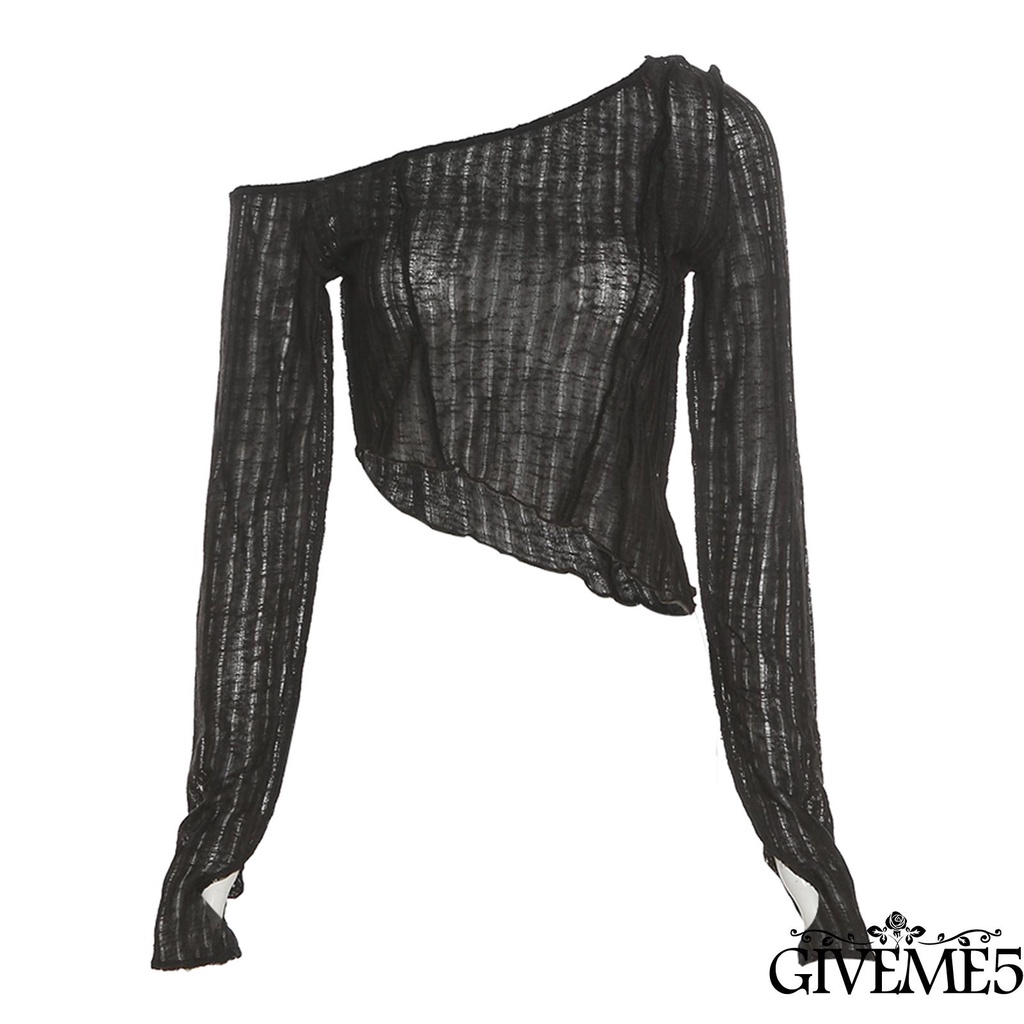 Áo nữ tay dài hở một bên vai thời trang quyến rũ