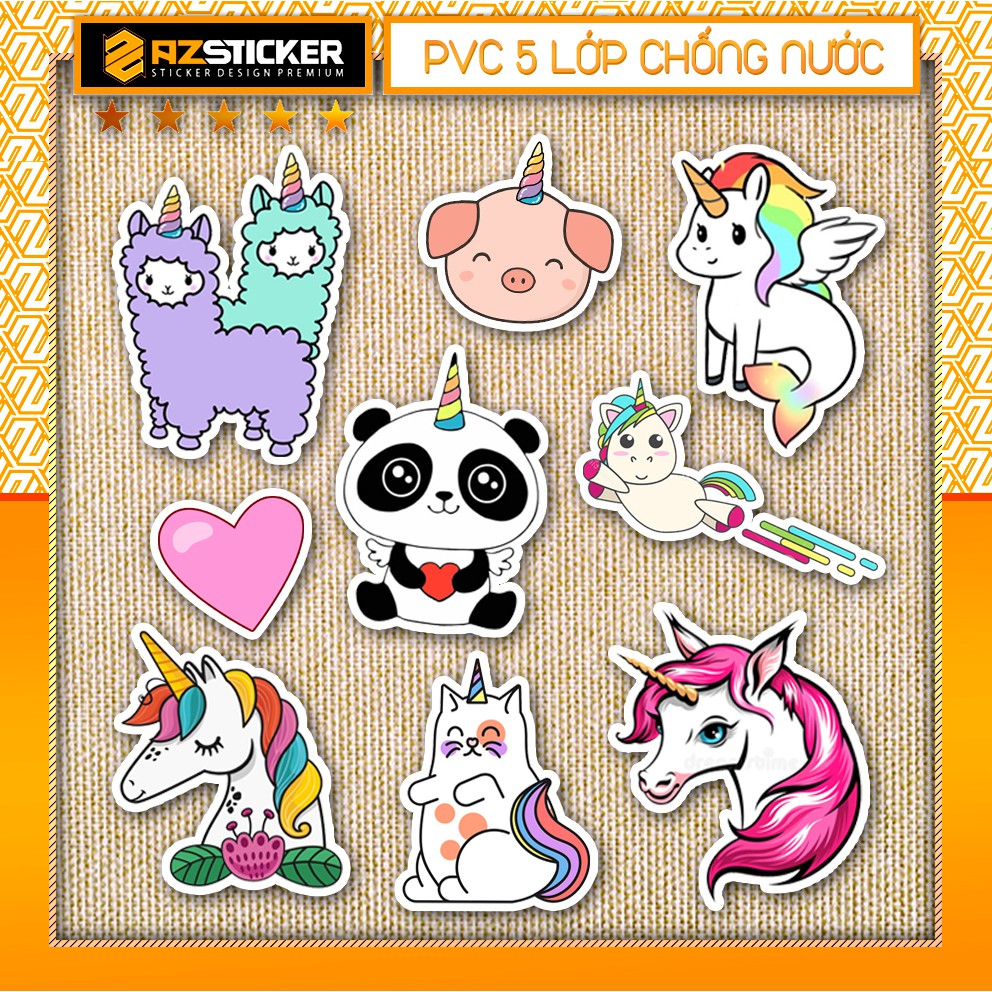 Hình Dán UNICORN | Sticker Chất Liệu PVC Chống Thấm Nước , Chống Bay Màu , Sticker Dán Laptop , Dán Nón Bảo Hiểm