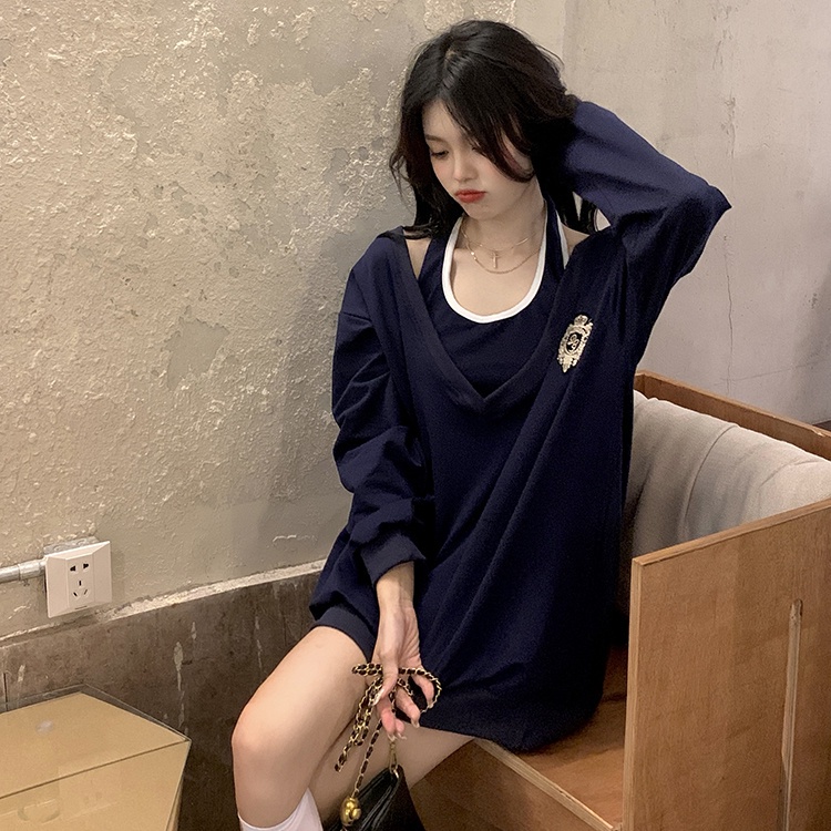 Bộ hai áo khoác sweater mỏng dáng rộng cổ chữ v tay dài phong cách Hàn Quốc cho nữ | BigBuy360 - bigbuy360.vn