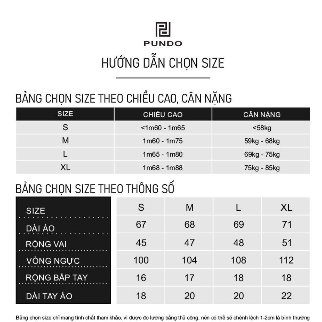 Áo thun nam có cổ tay ngắn vải cotton cao cấp size đến 85kg PUNDO APPD16