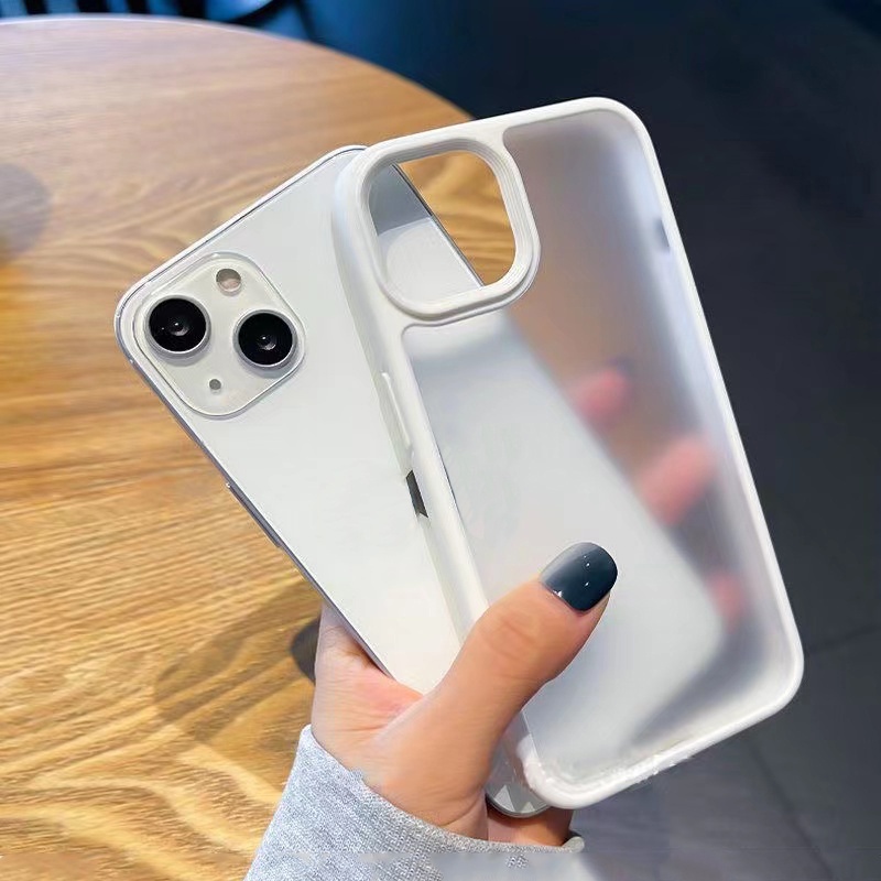 Ốp Điện Thoại Mềm Nhám Trong Suốt Chống Sốc Màu Kẹo Cho iphone 15 14 13 12 11 pro max xs xr x 8 7 plus + se 2020