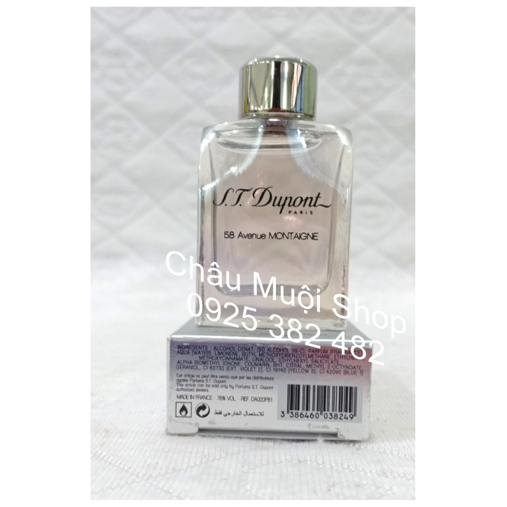 Nước Hoa Mini ST.Dupont -58 Avenue Montaigne pour Homme -5ml