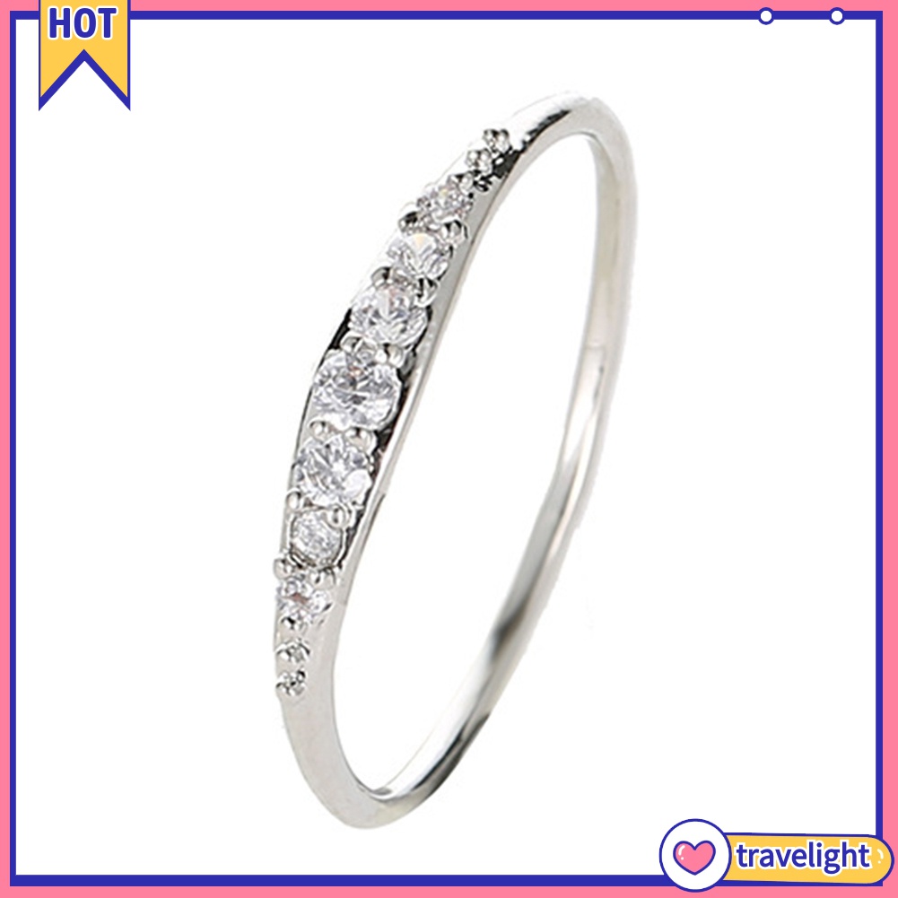 Nhẫn Hợp Kim Đính Đá Zircon K1