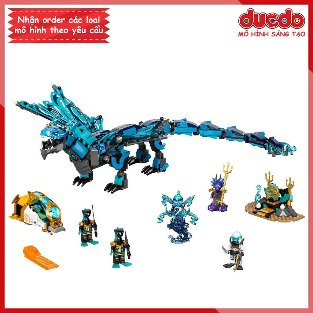 ZIMO 90017 TANK 60084 Lắp ghép Ninjago Rồng Biển Quyền Năng - Đồ chơi Xếp hình Mô hình Ninja 71754 BLA LRI