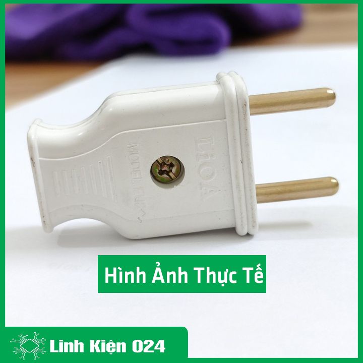 Phích cắm điện 2 chân sử dụng điện áp 250V chịu dòng 10A