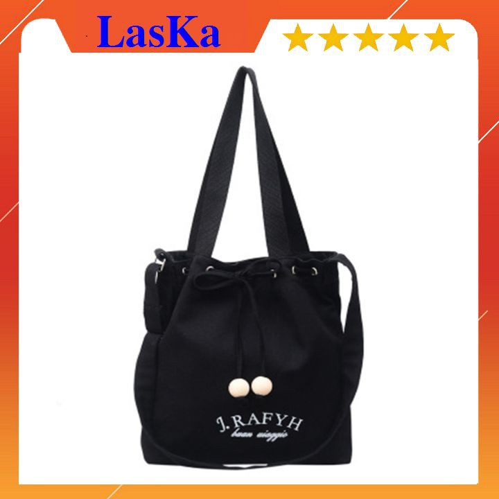 Túi Xách Nữ,Túi Xách đeo chéo vải tote 2 quả bông