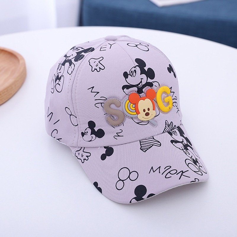 Mũ Lưỡi Trai Chống Nắng Thoáng Khí In Họa Tiết Hoạt Hình Graffiti Có Thể Điều Chỉnh Cho Bé