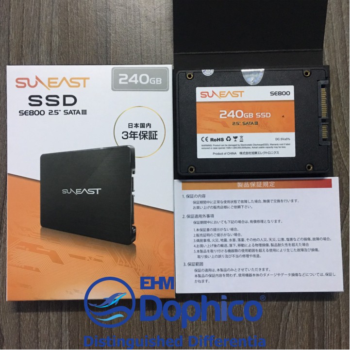 Ổ cứng SSD SunEast 480/240/120GB nội địa Nhật Bản – CHÍNH HÃNG – Bảo hành 3 năm – Tặng cáp dữ liệu Sata 3.0