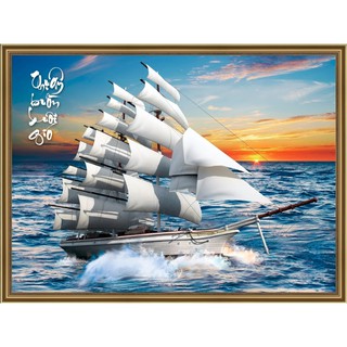 Tranh dán tường HD Thuận Buồm Xuôi Gió HUD0043K KT 100 x 75 cm