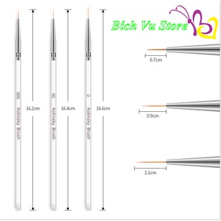 sét cọ 3 cây vẽ móng