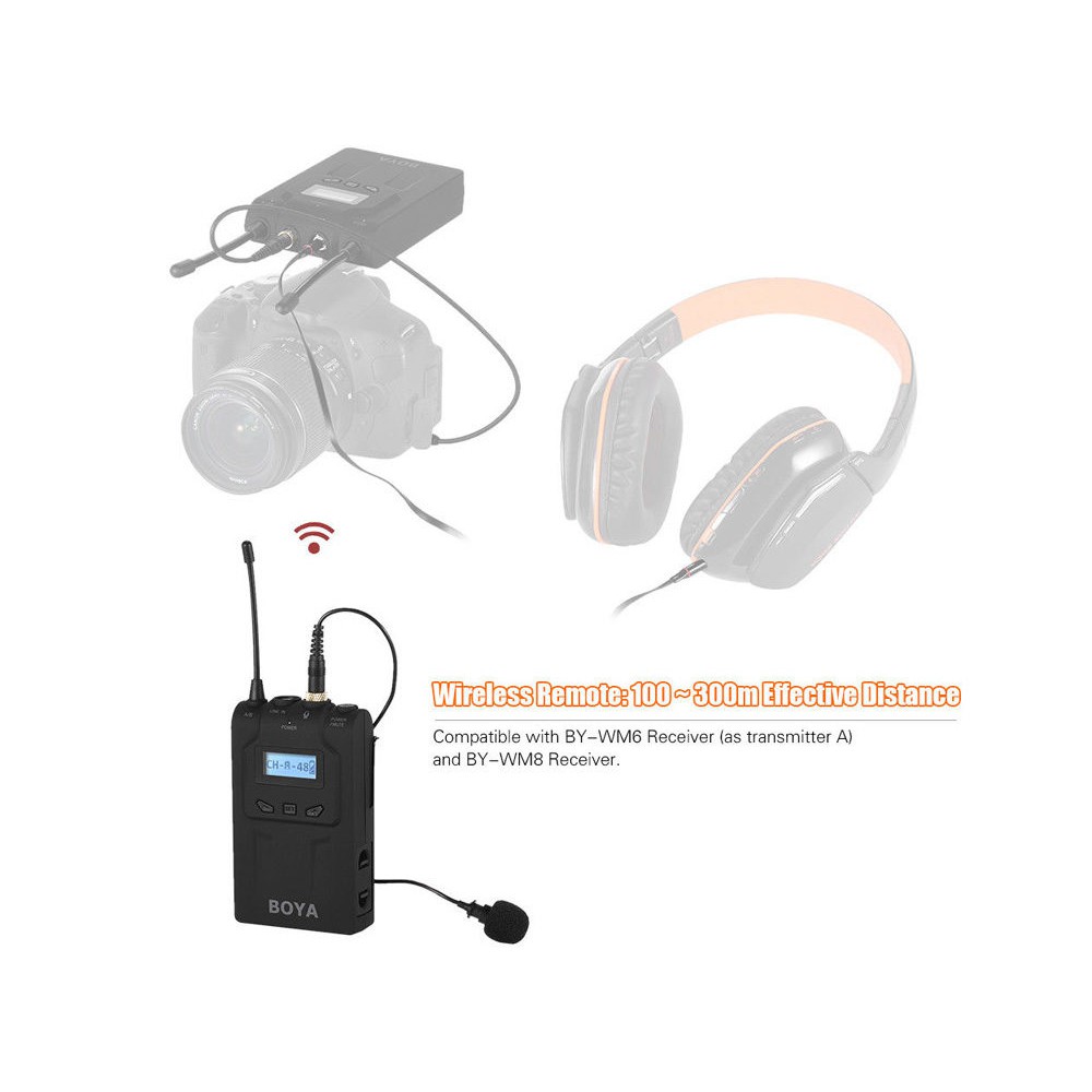 [Mã ELHACE giảm 4% đơn 300K] Bộ phát không dây dành cho Bộ mic By-WM8 Pro - BOYA TX8 PRO - UHF Wireless Transmitter