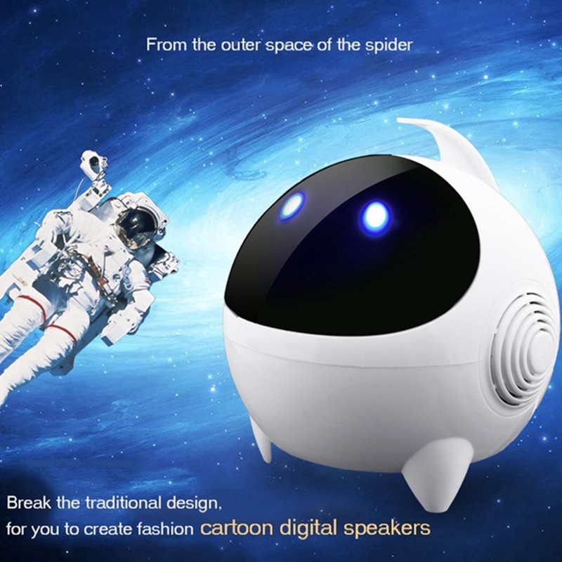 Loa thông minh Robot thông minh Mini Robot thông minh Siêu âm Bass siêu di động Loa di động USB cho máy tính PC cắm 3,5 BBS16