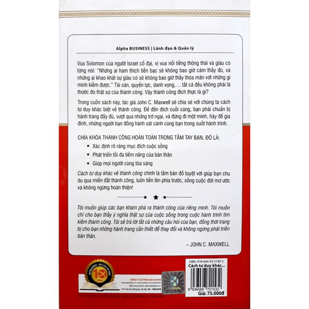 Sách - Cách tư duy khác về thành công [AlphaBooks]
