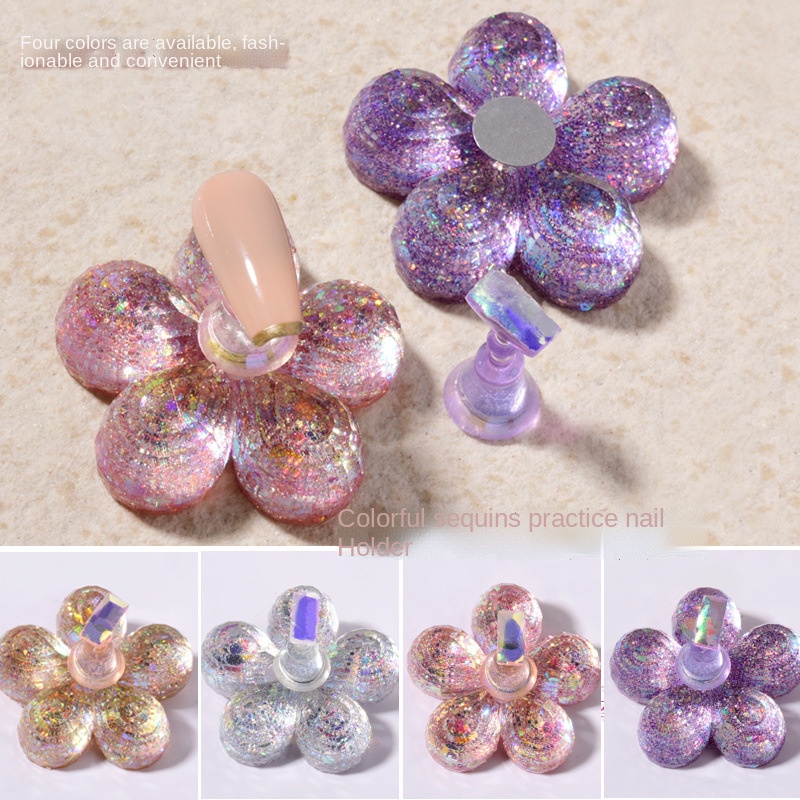 Chân đế thực hành làm móng tay cho người mới bắt đầu / Dụng cụ làm móng Magic sequins