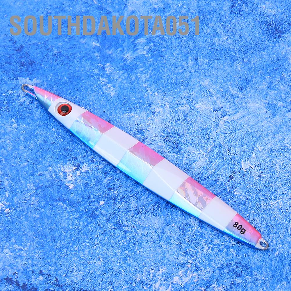Southdakota051 80g Jigging Quick Sinking Noctilucence Fish Lure Bait Saltwater Fishing Tool