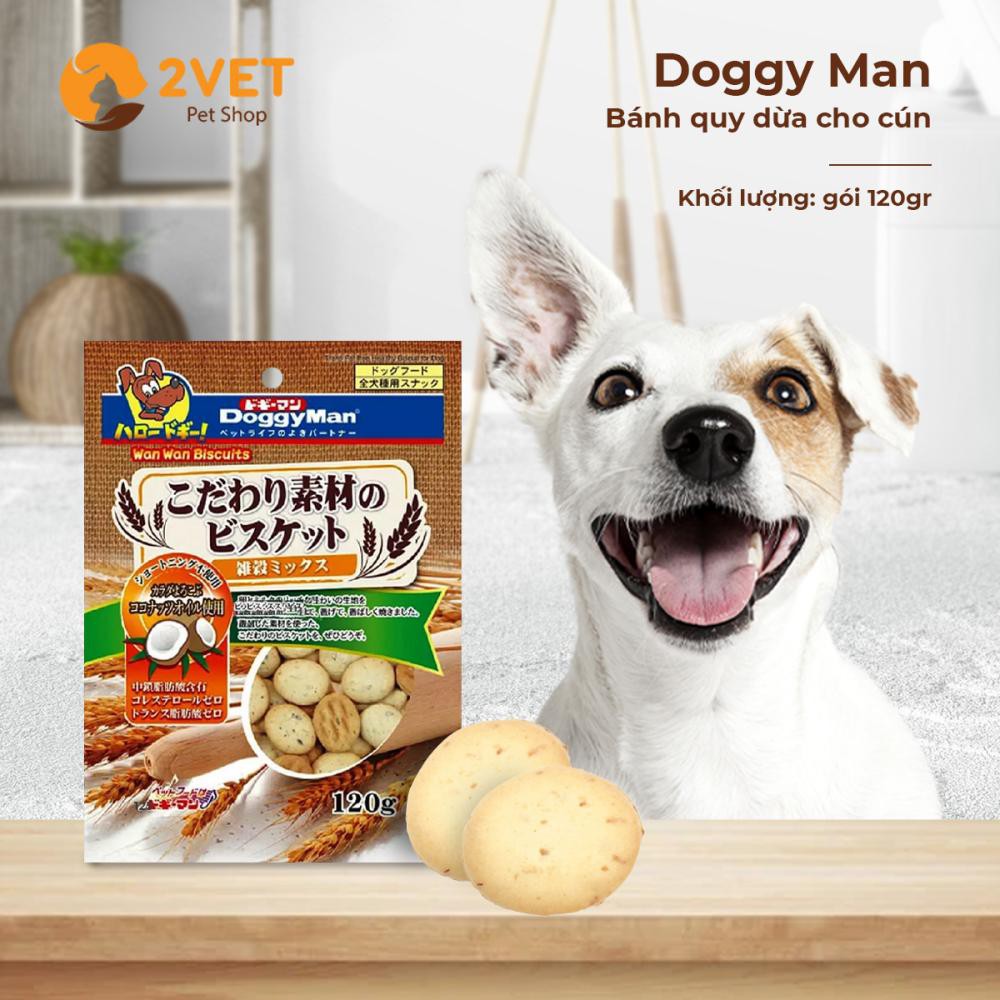 Bánh Quy Dừa Cho Chó DoggyMan – Trọng Lượng 120g – Snack - Thức Ăn Dành Cho Cún Cưng