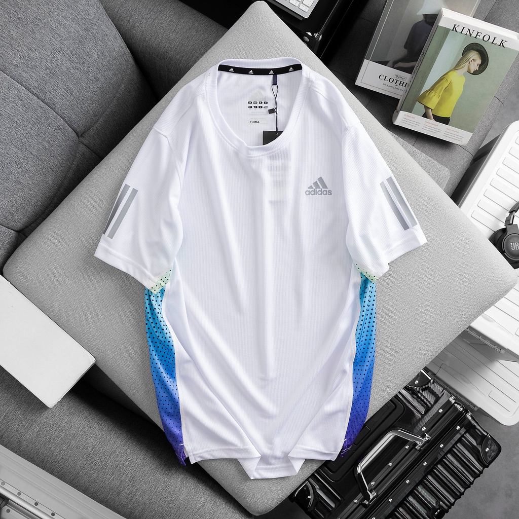 Áo Adidas tay ngắn phối sườn chuyển nhiệt