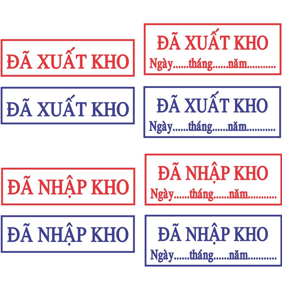 Khắc Con Dấu Đã Nhập Kho/Đã Xuất Kho Thương Hiệu Shiny (S222), TDStamp (T214)