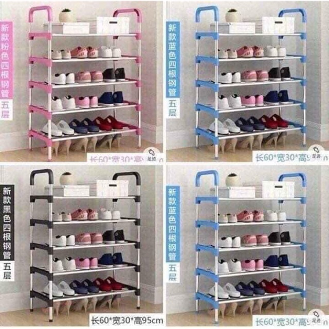KỆ ĐỂ GIÀY 5 TẦNG(Khung inox chống gỉ )