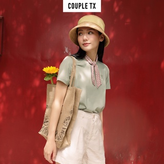 Áo Thun Trơn Nữ Basic Vải Cà Phê Couple TX