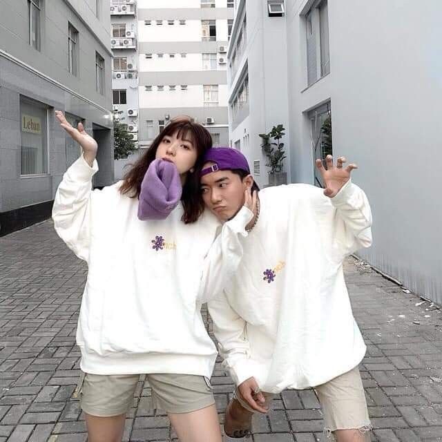 ÁO SWEATER 💕 FREESHIP 💕 GIẢM 3K (NHẬP MÃ SHOPA3N)TÍM AMELLUS UNISEX - ÁO NỈ TRẮNG DÀI TAY HOT | BigBuy360 - bigbuy360.vn