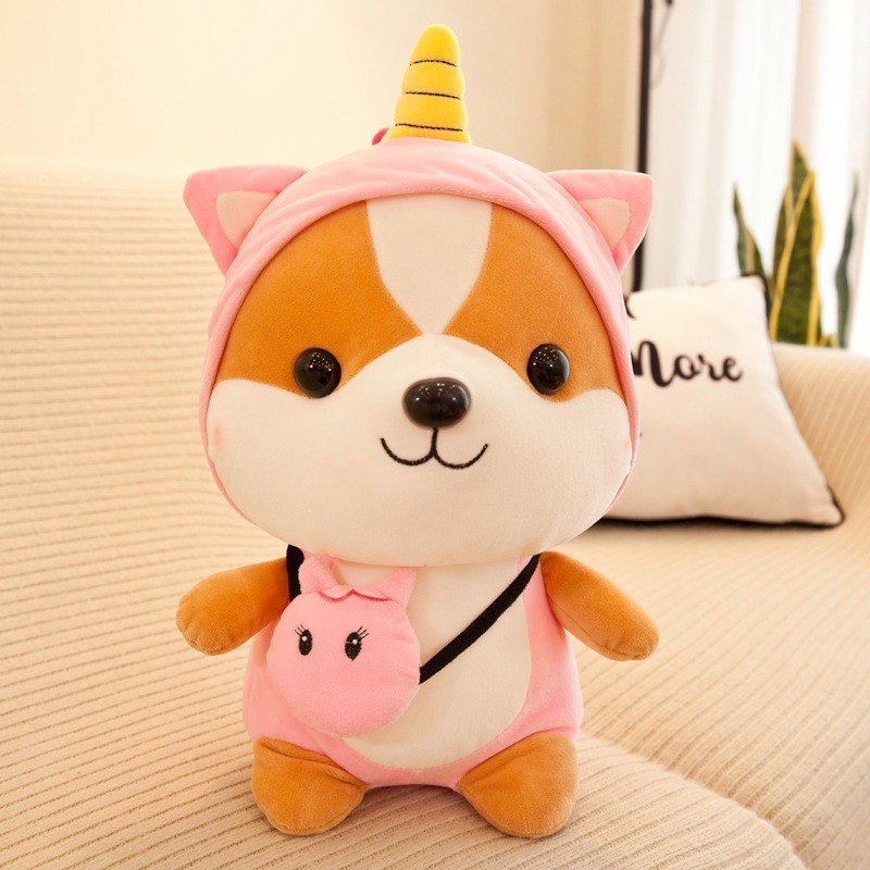 Gấu Bông chó Shiba cosplay mềm mịn cao cấp size 25cm