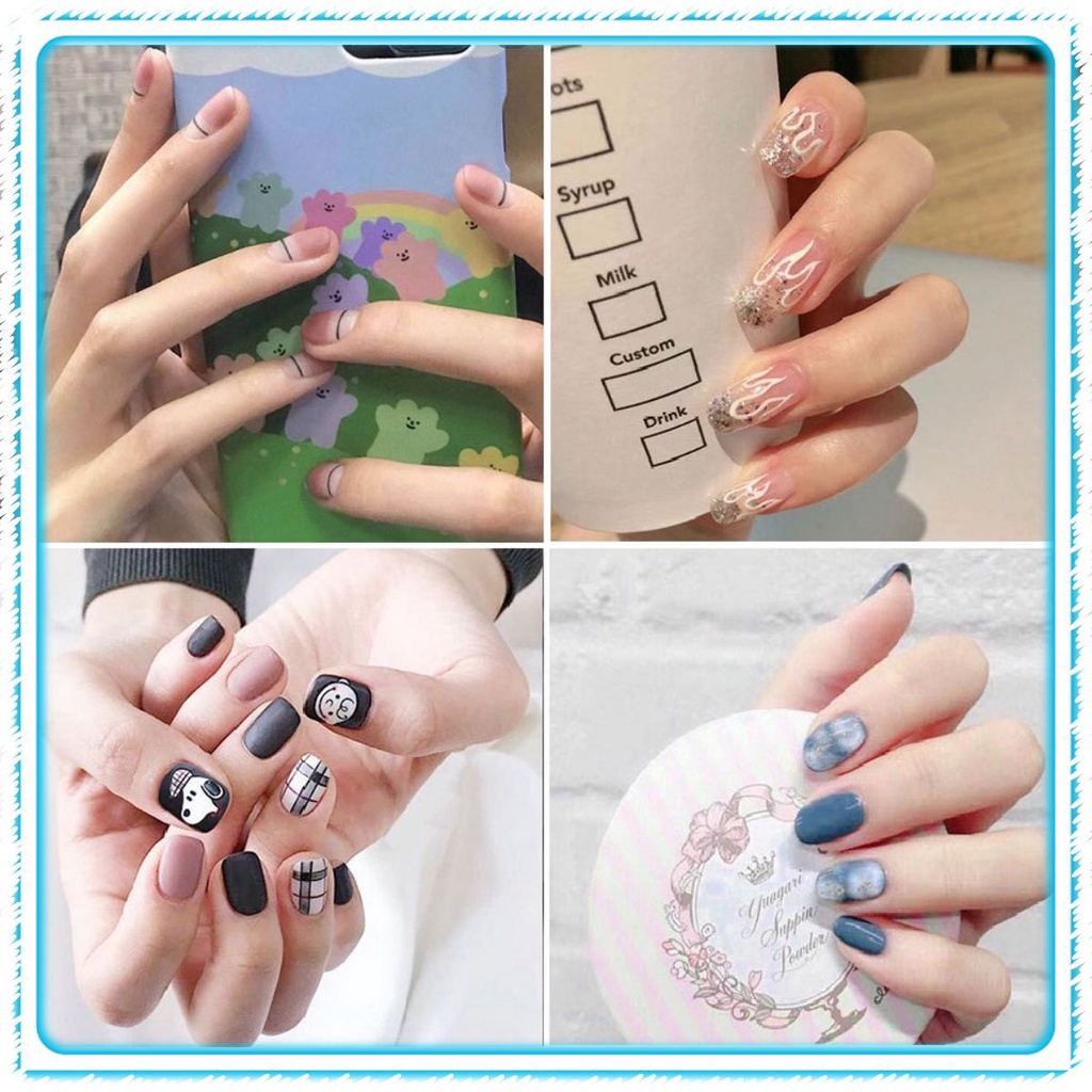 Móng tay giả đẹp làm nail kèm keo / R021-040/