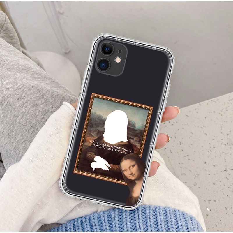 Ốp Điện Thoại Trong Suốt Họa Tiết mona lisa Cổ Điển Cho iphone 13 14 pro max 6s 7 8 plus xr 12 mini 11 pro xs max se2