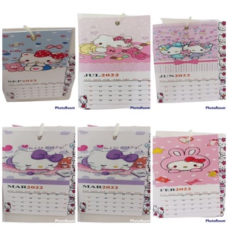 Lịch mini hình Doraemon và hello kitty 2022