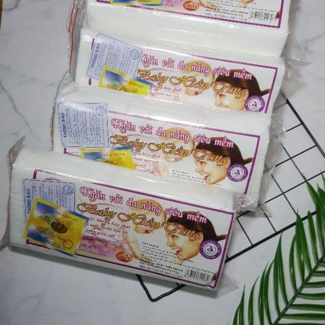 [loại 200gr] Combo 10 Khăn vải khô đa năng baby Hiền Trang(khoảng 200gr-150 tờ)