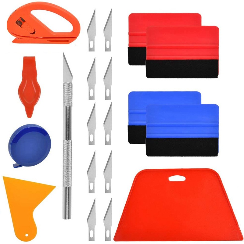 Set 20 Dụng Cụ Bọc Vinyl Làm Mịn Giấy Dán Tường Xe Hơi