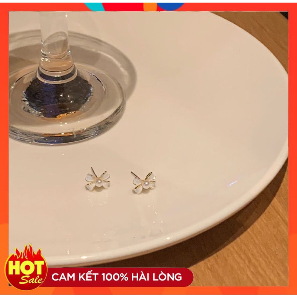 BÔNG TAI HOA TAI HÌNH HOA ĐÍNH HẠT NGỌC PHONG CÁCH HÀN QUỐC THỜI TRANG DỄ THƯƠNG 221BT022