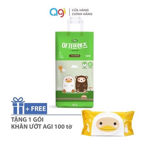 Tã - bỉm Agi cho bé chính hãng Hàn Quốc đủ size, tặng 1 gói khăn ướt AGI 100t